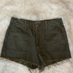 PAIGE Dark Olive Women's Cargo Shorts